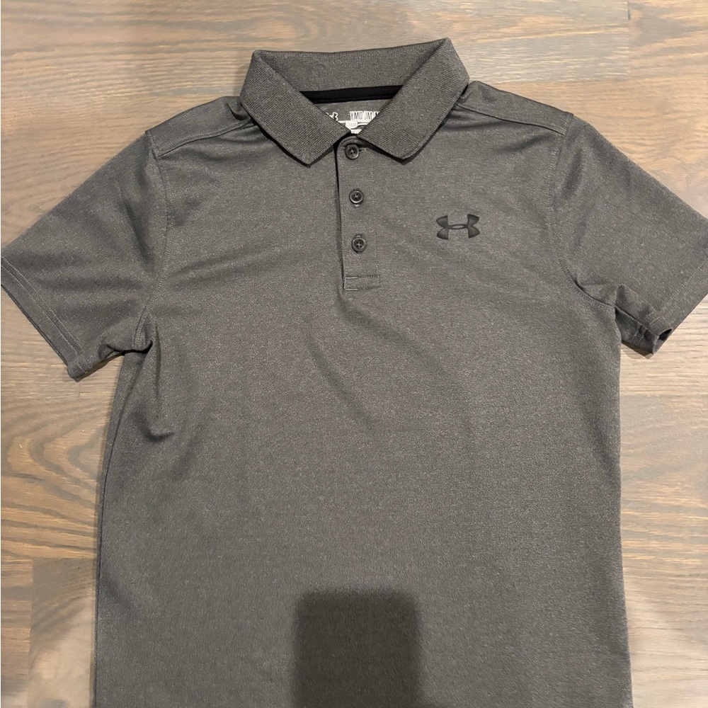 Under Armour Grey Polo Shirt Athletic Performance